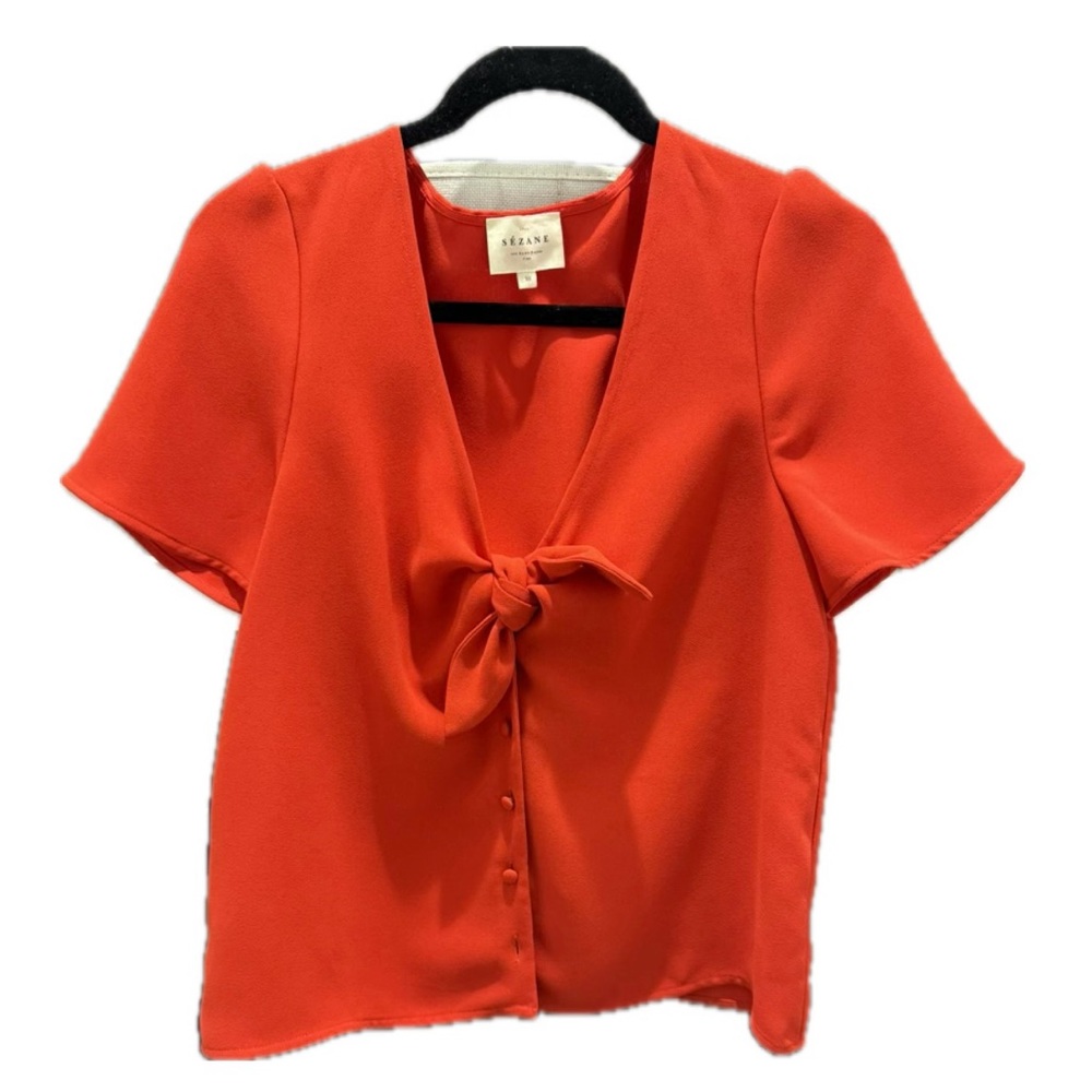 Sezane Eloine Blouse Red - Size 6